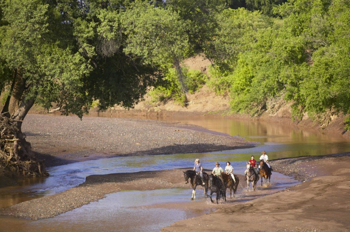 Ride through the African terrain on the Tuli horseback riding holiday in Botswana