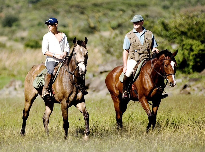 Enjoy good horseback riding at the Sosian Ranch equestrian vacation in Kenya