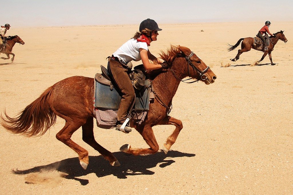 Experience exciting riding on the Ride to the Sea horseback riding tour in Namibia