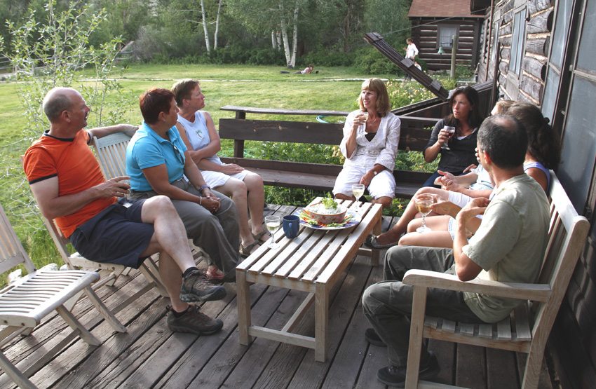Enjoy good company while relaxing during your Bitterroot Ranch vacation in Wyoming